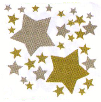 galaxy mix silver and gold star confetti